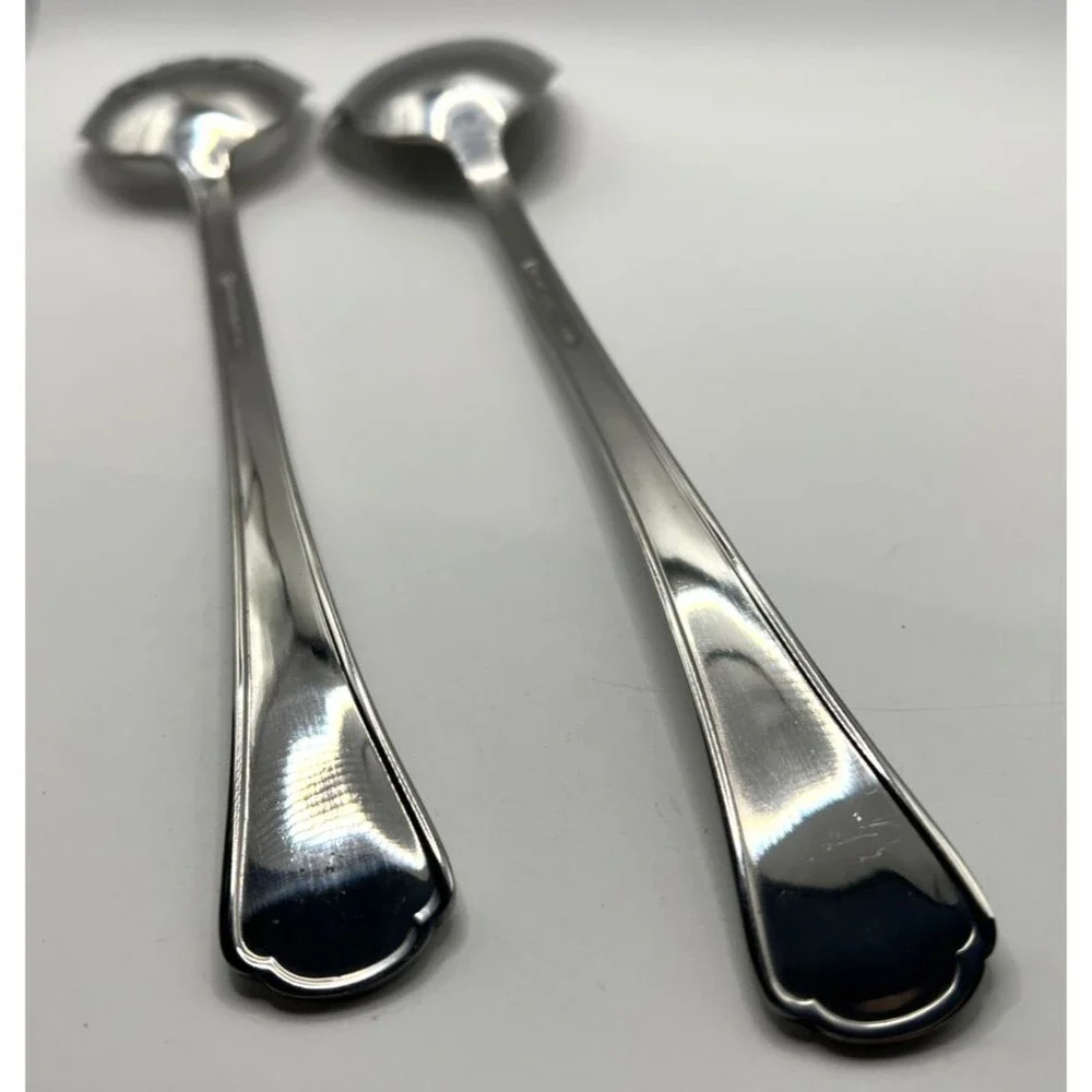 2 PIECE SERVING SET Reed & Barton Stainless (Arlington Newton?) Great Shape!